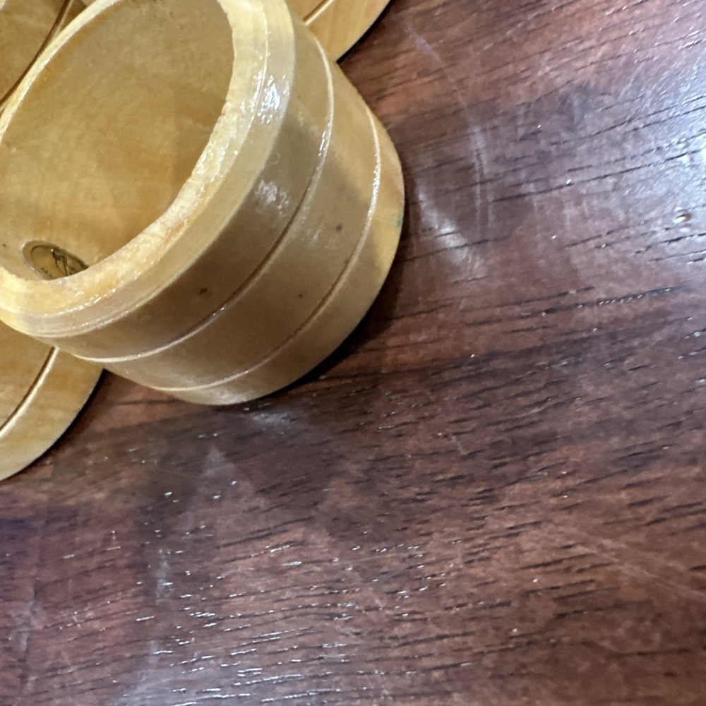 Wood Napkin Rings Made‎ In Korea - Picture 3 of 5